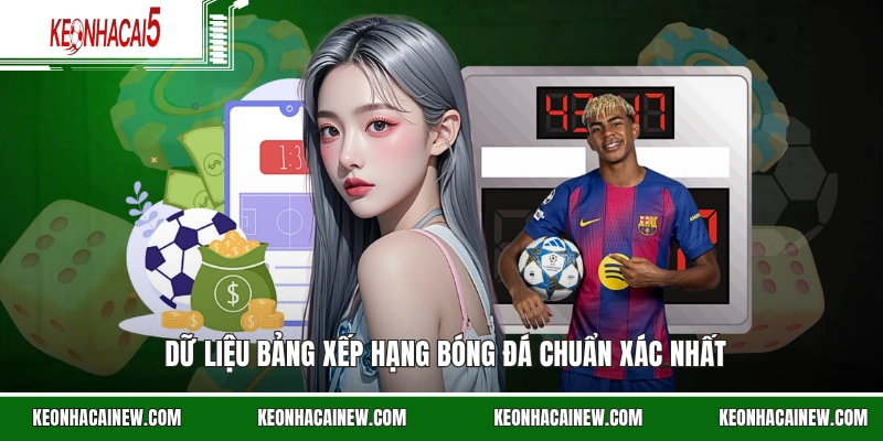 Dữ liệu bảng xếp hạng bóng đá chuẩn xác nhất