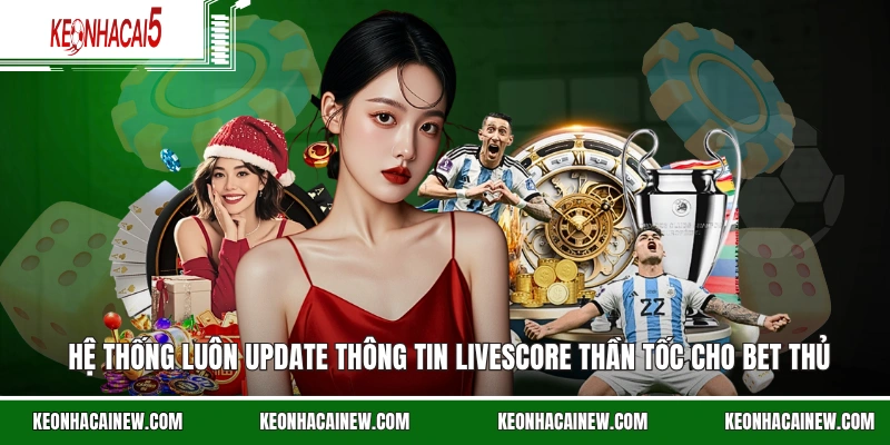 Hệ thống luôn update thông tin Livescore thần tốc cho bet thủ
